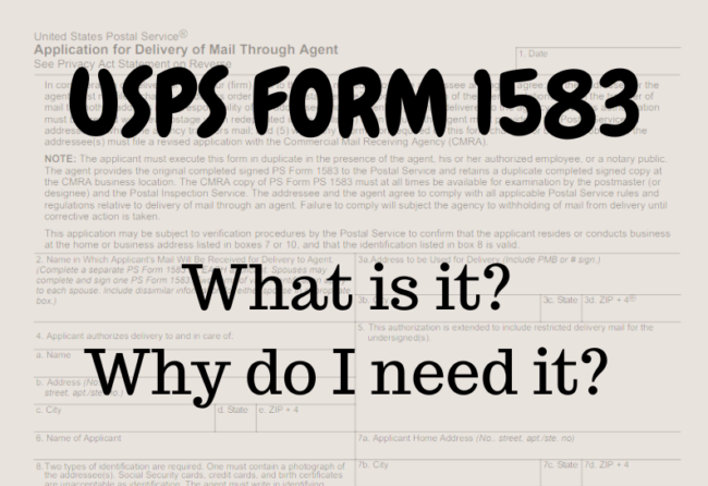USPS Form 1583 Title